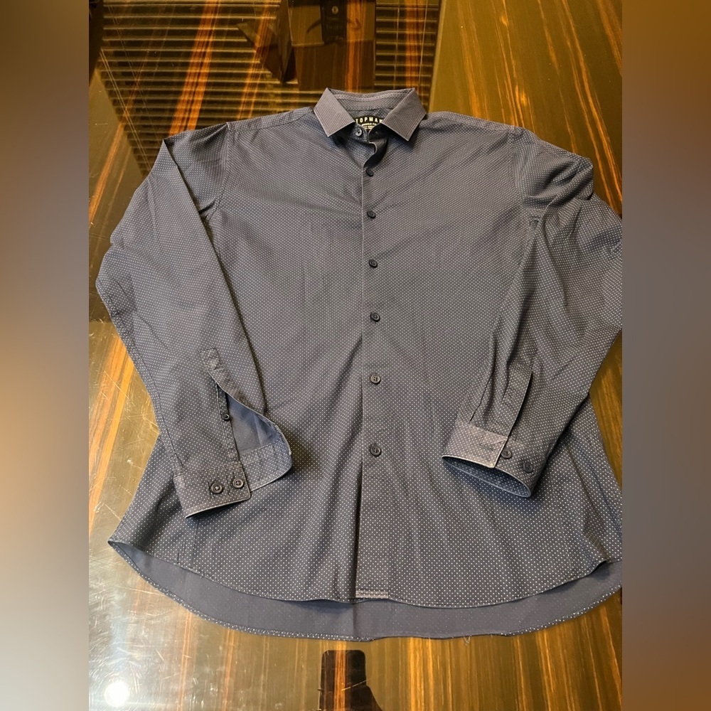 TopMan/Pure navy men’s button shirts - Picture 7 of 10